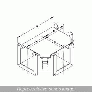 Hammond 1485FTN Wireway Tee Fitting, 12" x 6", Steel/ANSI 61 Gray.