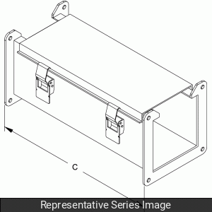 Hammond 1485B12 Type 12 Lay-In Wireway Straight Section, 2.5" x 2.5" x 12" Long, Steel/ANSI 61 Gray.
