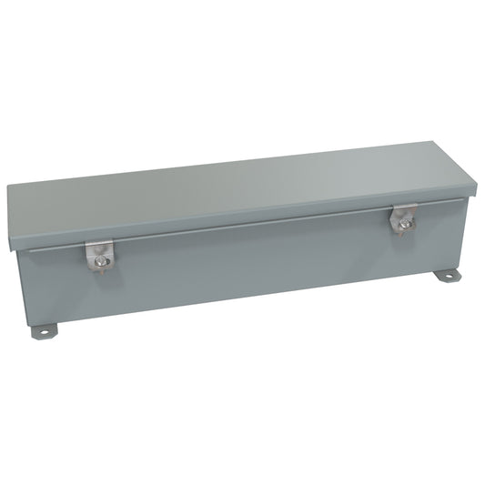 Hammond 1486C18 N4/12 Wiring Trough - 4" x 4" x 18" - Steel/Gray