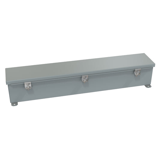 Hammond 1486C24 N4/12 Wiring Trough - 4" x 4" x 24" - Steel/Gray