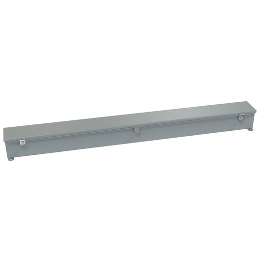 Hammond 1486C48 N4/12 Wiring Trough - 4" x 4" x 48" - Steel/Gray
