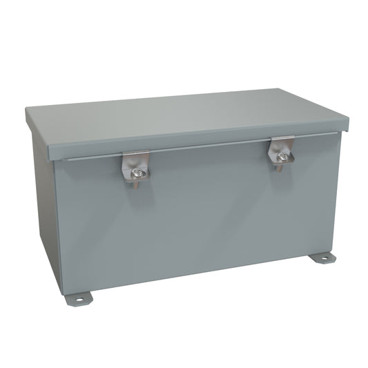 Hammond 1486D12 N4/12 Wiring Trough - 6" x 6" x 12" - Steel/Gray