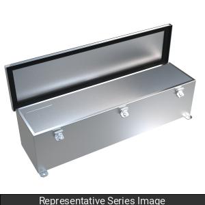 Hammond 1486E48SS Type 4x Brushed Stainless Steel Wiring Trough - 8" x 8" x 48"