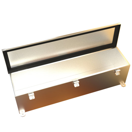 Hammond 1486D24SS Type 4x Brushed Stainless Steel Wiring Trough - 6" x 6" x 24"