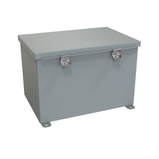 Hammond 1486E12 Type 4/12 Steel Wiring Trough - 8" x 8" x 12" - Gray