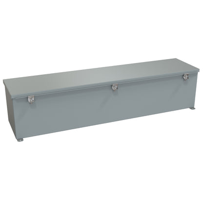 Hammond 1486E36 Type 4/12 Steel Wiring Trough - 8" x 8" x 36" - Gray