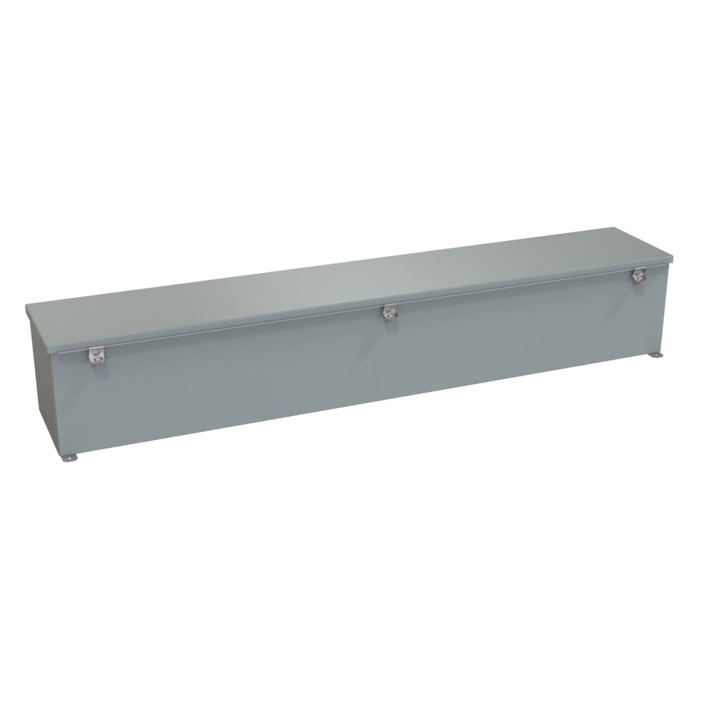 Hammond 1486E48 N4/12 Steel Wiring Trough - 8" x 8" x 48" - Gray