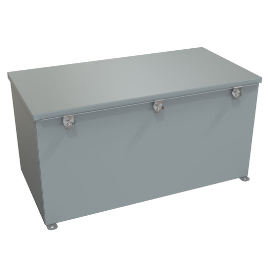 Hammond 1486G24 Type 4/12 Steel Wiring Trough- 12" x 12" x 24" - Gray