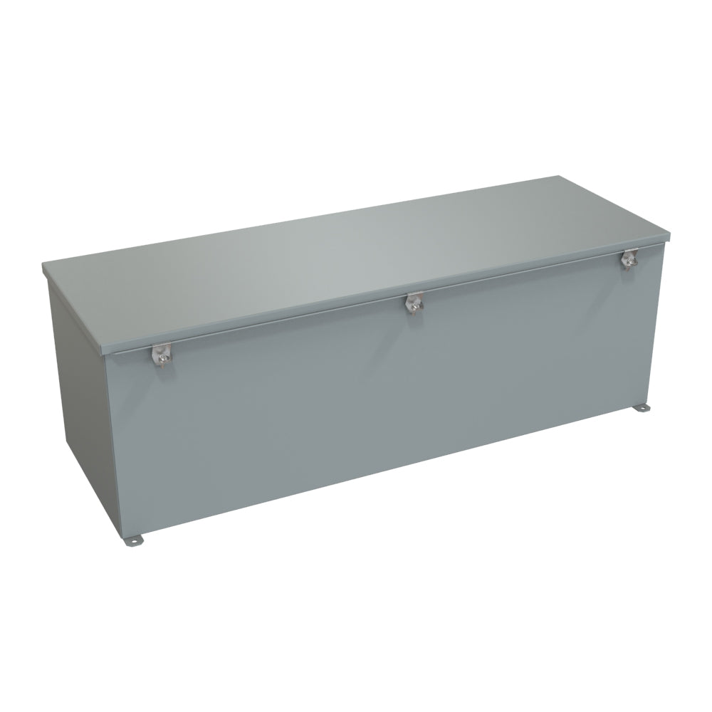 Hammond 1486G36 Type 4/12 Steel Wiring Trough- 12" x 12" x 36" - Gray