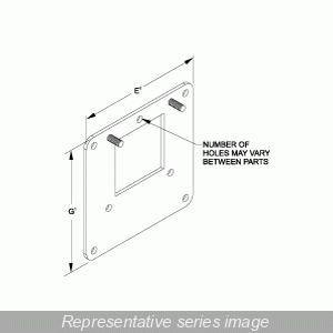Hammond 1487EREC Wireway Reducer, Edge Hole, Reduces 8" x 8" to 4" x 4", Steel/ANSI 61 Gray.