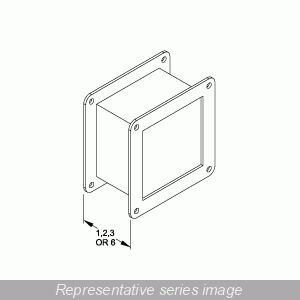 Hammond 1487CM2 Wireway Nipple, 2" Nipple, 4" x 4", Steel/ANSI 61 Gray.