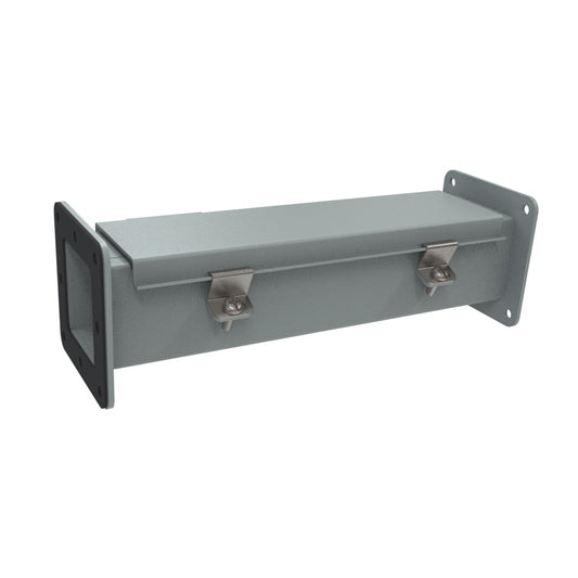 Hammond 1487B12 Wireway Straight Section, 12" Length, 2.5" x 2.5", Steel/ANSI 61 Gray.