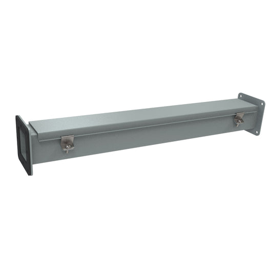 Hammond 1487B24 Wireway Straight Section, 24" Length, 2.5" x 2.5", Steel/ANSI 61 Gray.