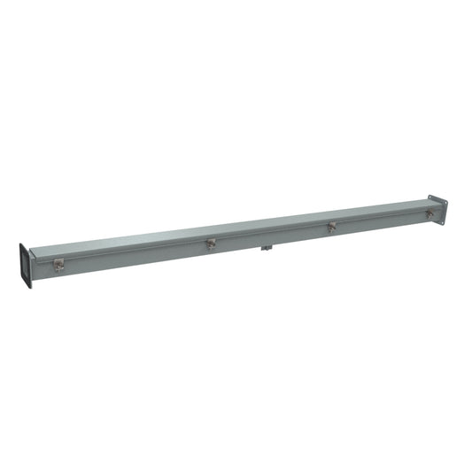 Hammond 1487B60 Wireway Straight Section, 60" Length, 2.5" x 2.5", Steel/ANSI 61 Gray.