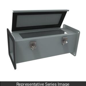 Hammond 1487DS Wireway Cross Fitting, 6" x 6", Steel/ANSI 61 Gray.