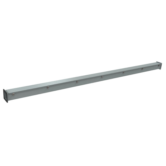 Hammond 1487C120 Wireway Straight Section, 120" Length, 4" x 4", Steel/ANSI 61 Gray.