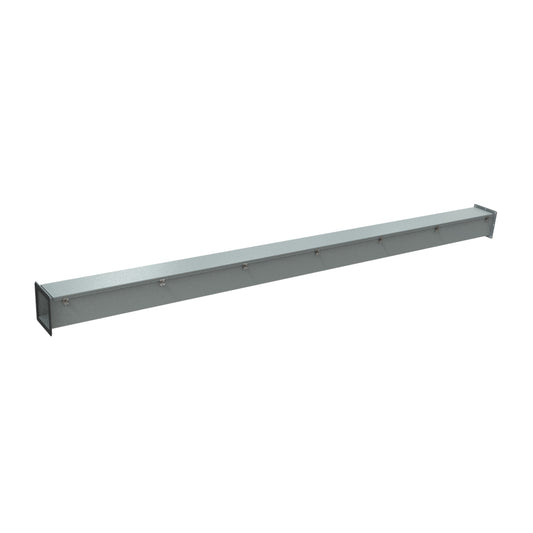 Hammond 1487D120 Wireway Straight Section, 120" Length, 6" x 6", Steel/ANSI 61 Gray.