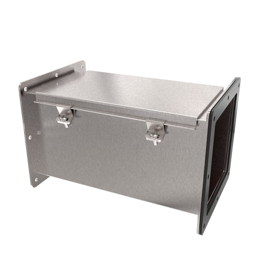 Hammond 1487D12SS Stainless Steel Wireway Straight Section, 12" Length, 6" x 6", 304 Stainless Steel.
