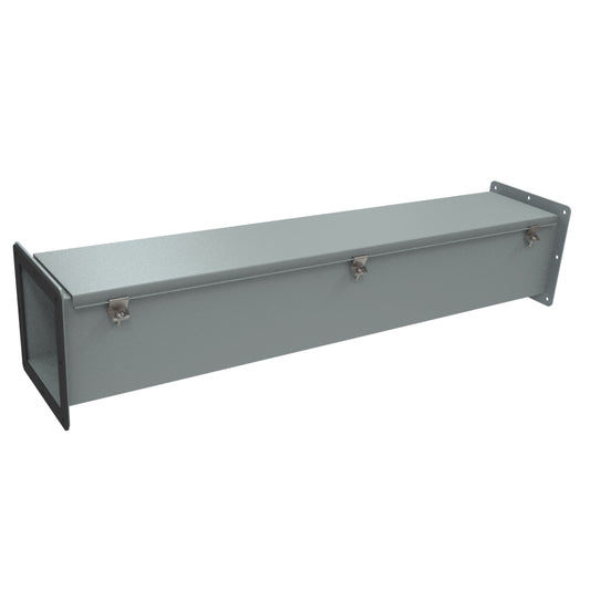 Hammond 1487D36 Wireway Straight Section, 36" Length, 6" x 6", Steel/ANSI 61 Gray.