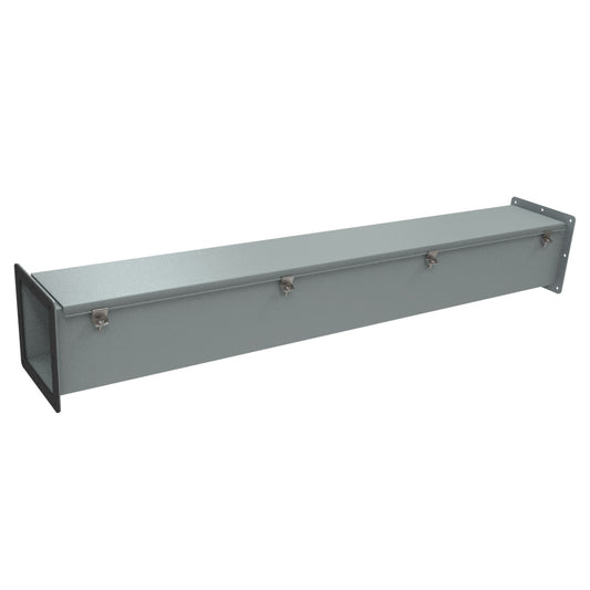 Hammond 1487D48 Wireway Straight Section, 48" Length, 6" x 6", Steel/ANSI 61 Gray.