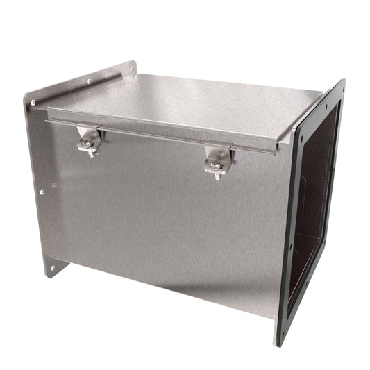 Hammond 1487E12SS Stainless Steel Wireway Straight Section, 12" Length, 8" x 8", 304 Stainless Steel.