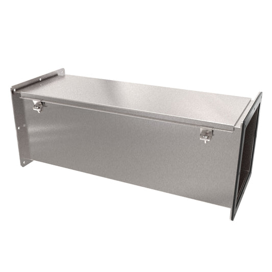 Hammond 1487E24SS Stainless Steel Wireway Straight Section, 24" Length, 8" x 8", 304 Stainless Steel.