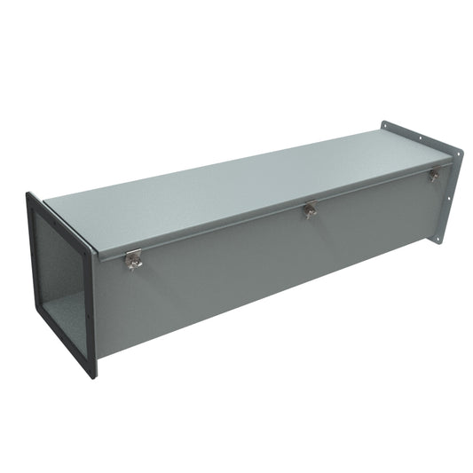Hammond 1487E36 Wireway Straight Section, 36" Length, 8" x 8", Steel/ANSI 61 Gray.