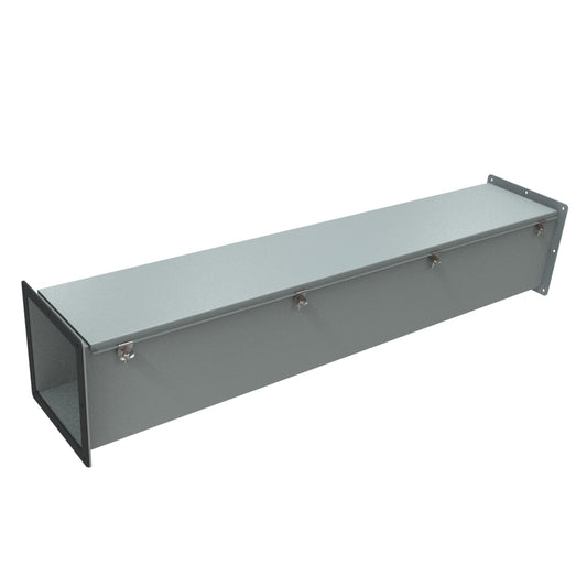 Hammond 1487E48 Wireway Straight Section, 48" Length, 8" x 8", Steel/ANSI 61 Gray.
