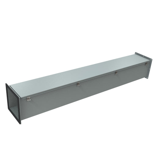 Hammond 1487E60 Wireway Straight Section, 60" Length, 8" x 8", Steel/ANSI 61 Gray.