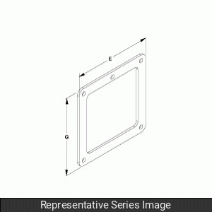 Hammond 1487EKSS Stainless Steel Wireway Box Connector, 8" x 8", 304 Stainless Steel.