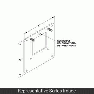 Hammond 1487EREDSS Stainless Steel Wireway Reducer, Edge Hole, Reduces 8" x 8" to 6" x 6", 304 Stainless Steel.