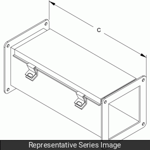 Hammond 1487D48SS Stainless Steel Wireway Straight Section, 48" Length, 6" x 6", 304 Stainless Steel.
