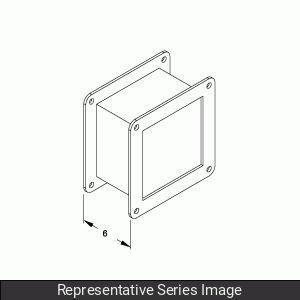 Hammond 1487EM6SS Stainless Steel Wireway Nipple, 6" Nipple, 8" x 8", 304 Stainless Steel.