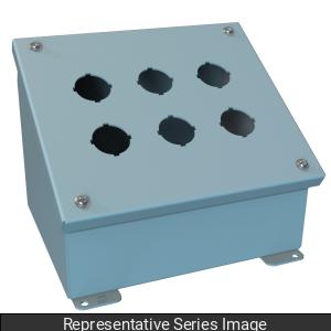 Hammond 1490J20 N12 Pushbutton Consolet - 20 PB x 30.5mm - Steel/Gray (11.75" x 13.00" x 9.00")