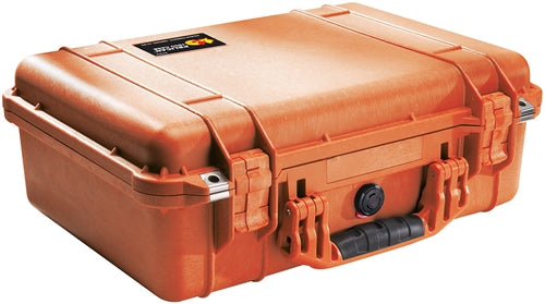 Pelican 1500EMS Protector Case with Multi Layer Lid Organizer, Orange (ID 16.75" x 11.18" x 6.12") Mfr# 1500-005-150