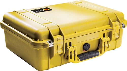 Pelican 1500NF Protector Case with No Foam (Empty), Yellow (ID 16.75"L x 11.18"W x 6.12"D) Mfr# 1500-001-240