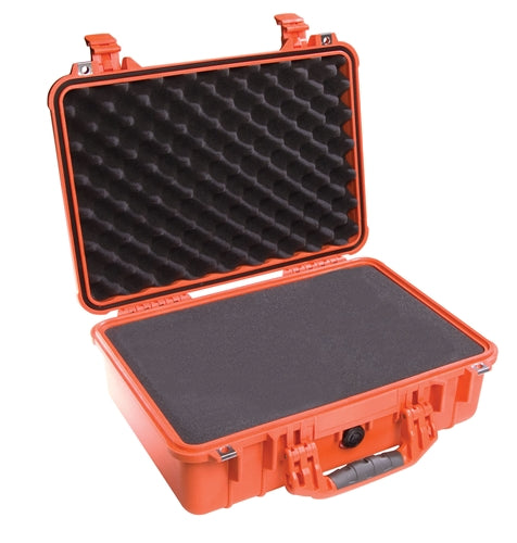 Pelican 1500 Protector Case with Foam, Orange (ID 16.75"L x 11.18"W x 6.12"D) Mfr# 1500-000-150