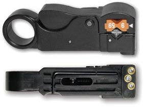 Platinum 15034C 3-LEVEL Adjustable Coax Rotary Wire Stripper, for RG59, RG62, RG6 & RG6Q Quad Shield
