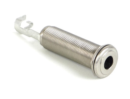 Switchcraft 151 2 Pole Mono 1/4" Phone Jack, Thick Panel Mount Jack with Cable Clamp, Nickel Finish