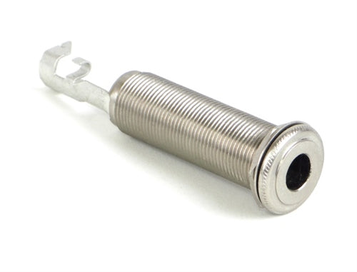 Switchcraft 151 2 Pole Mono 1/4" Phone Jack, Thick Panel Mount Jack with Cable Clamp, Nickel Finish