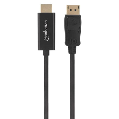 Manhattan 153188 1080P Displayport to HDMI Cable, Displayport Male to HDMI Male Cable, 3 M (10 Ft.), Black