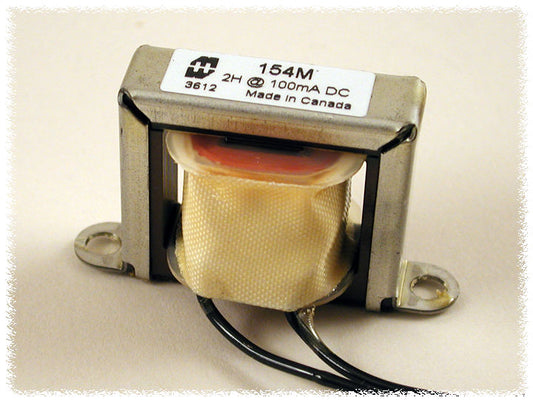 Hammond 154M DC Reactor, Filter Choke, Open Channel Mount, Inductance 2H, DC Current 100 mA.