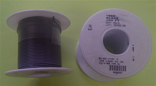 Alpha 24AWG Stranded Gray Hookup Wire 1550-100GRY (100 Feet)