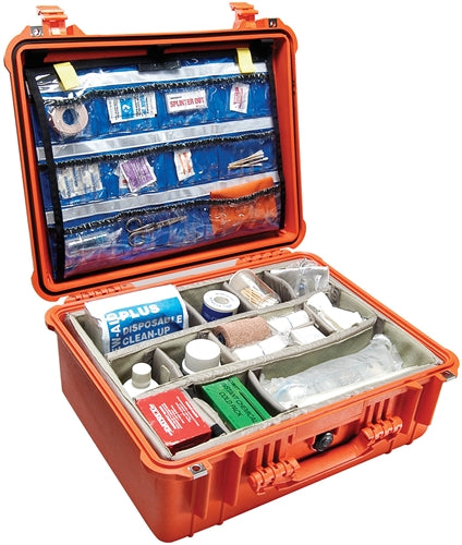 Pelican 1550EMS Protector EMS Case with Lid Organizer, Orange (ID 18.43" x 14.00" x 7.62") Mfr# 1550-005-150