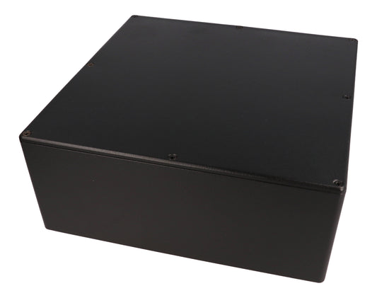 Hammond 1550NBK Black Diecast Aluminum Enclosure 9.85" x 9.85" x 3.82"