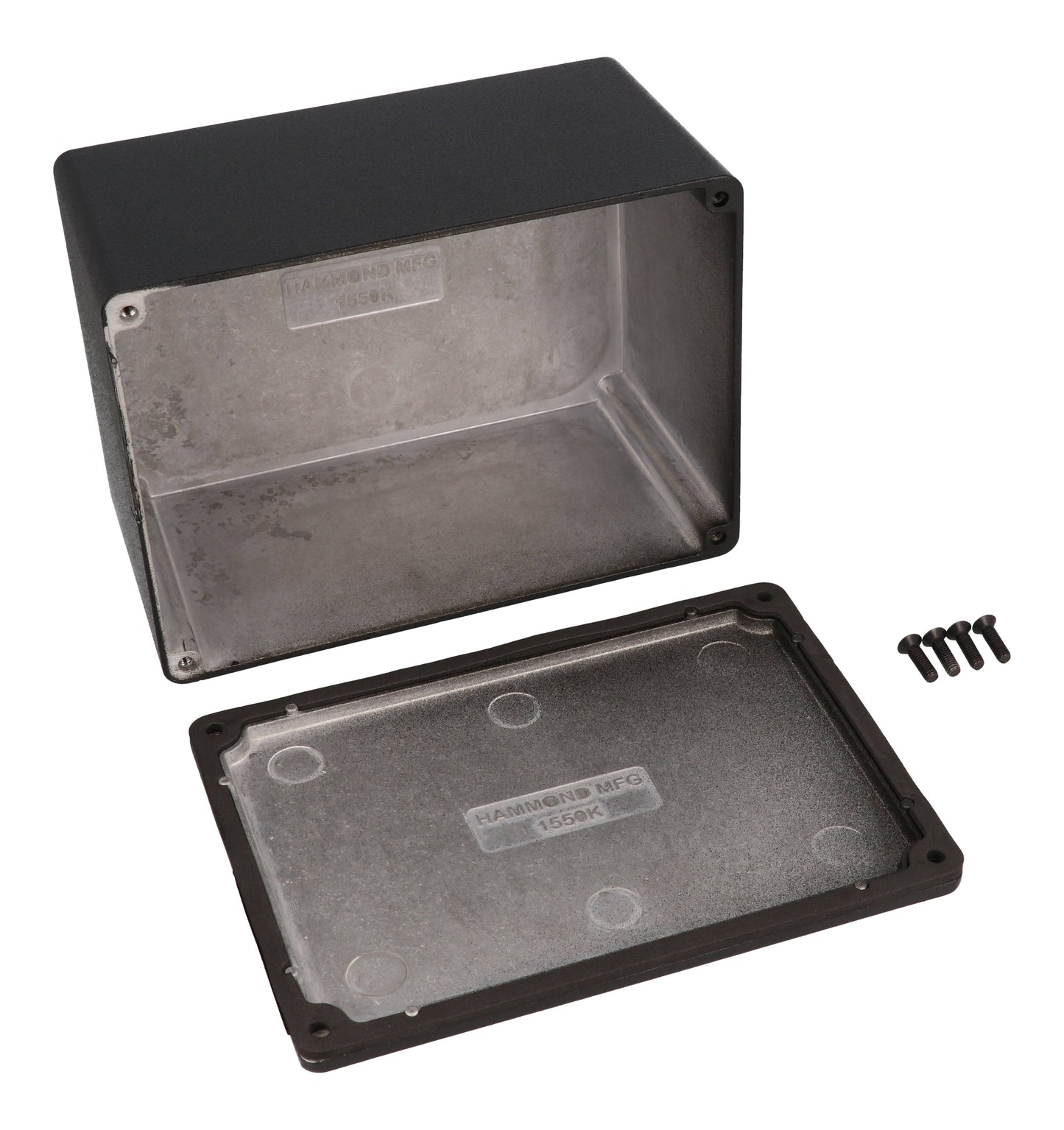 Hammond 1550WKBK Black Watertight Diecast Aluminum Enclosure 5.51" x 4.02" x 2.85"