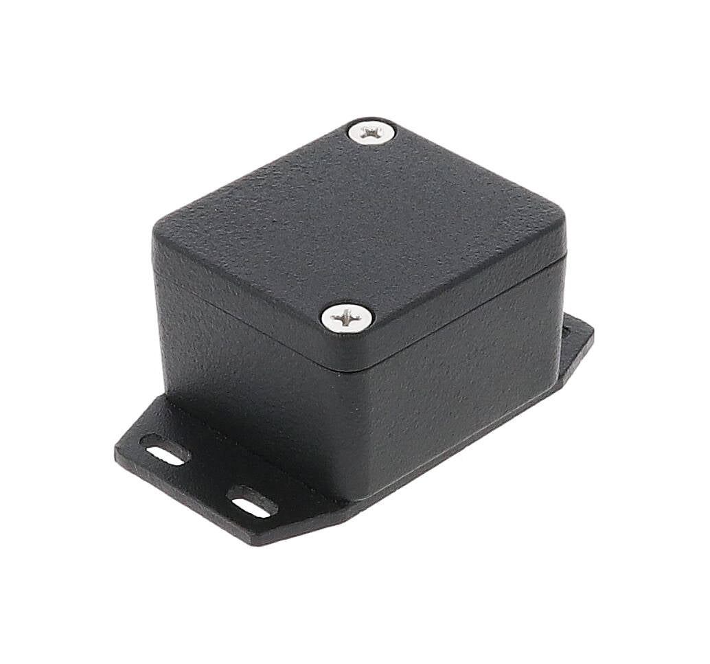 Hammond 1550Z101FBK Black Watertight Flanged Diecast Aluminum Enclosure 3.02" x 1.78" x 1.3"