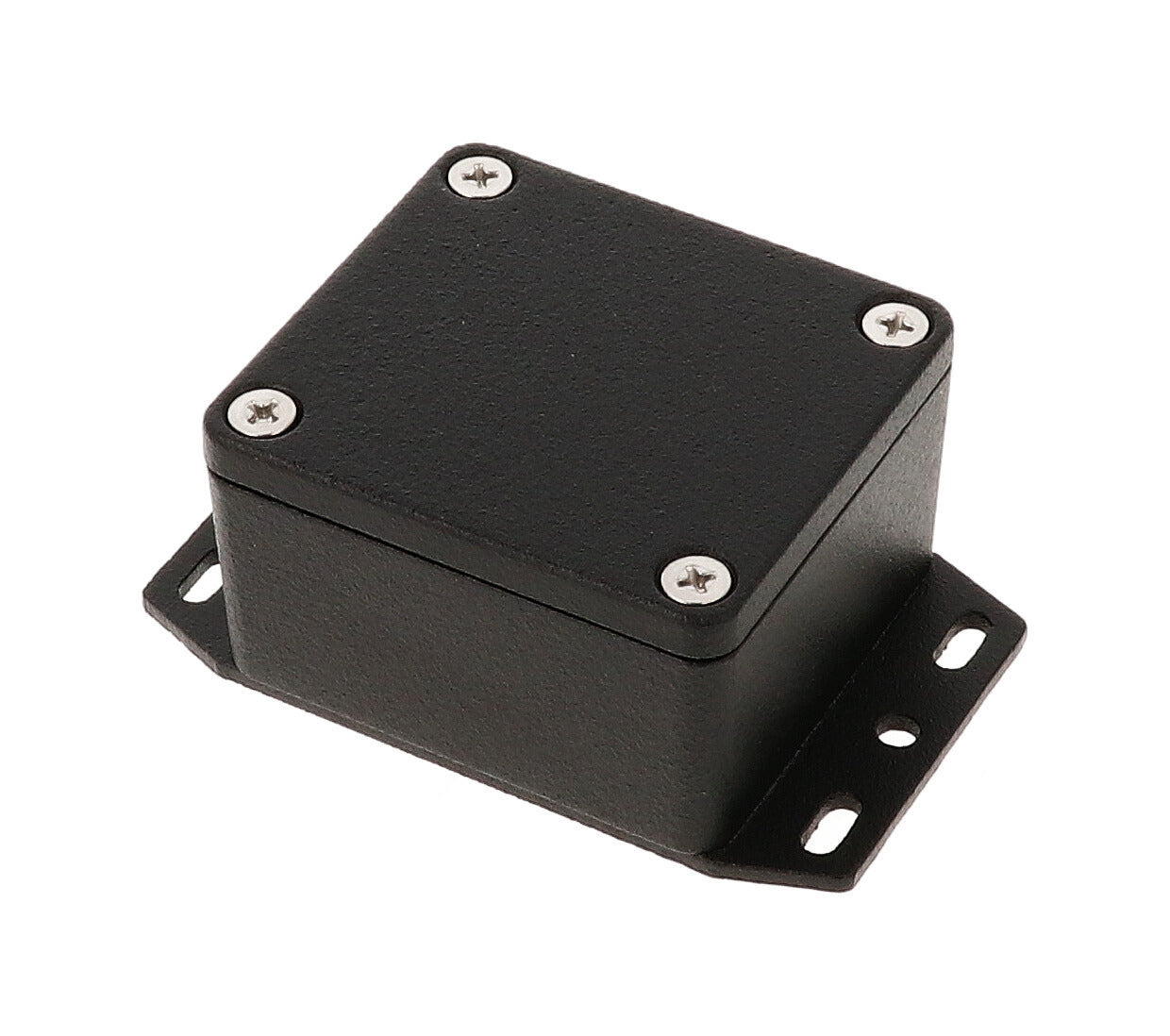 Hammond 1550Z104FBK Black Watertight Flanged Diecast Aluminum Enclosure 3.57" x 2.29" x 1.5"