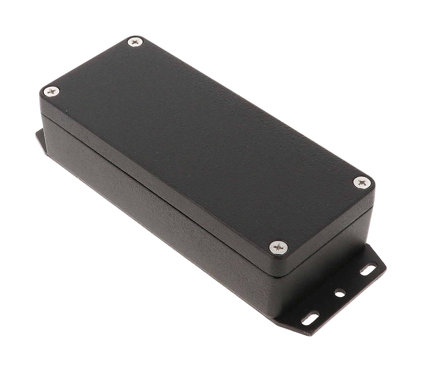 Hammond 1550Z109FBK Black Watertight Flanged Diecast Aluminum Enclosure 6.95" x 2.53" x 1.53"
