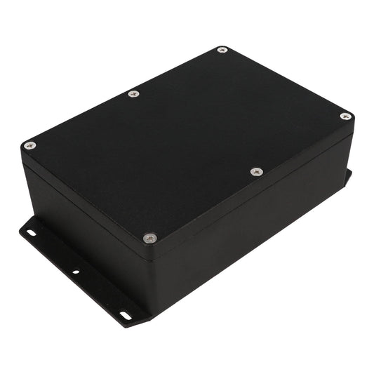 Hammond 1550Z120FBK Black Watertight Flanged Diecast Aluminum Enclosure 7.79" x 4.78" x 2.28"